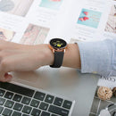 Monochrome Silicone Watch Band For Samsung Galaxy Watch Active 20mm(Black)