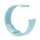 Monochrome Silicone Watch Band For Samsung Galaxy Watch Active 20mm(Light Blue)
