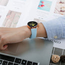 Monochrome Silicone Watch Band For Samsung Galaxy Watch Active 20mm(Light Blue)
