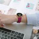 Monochrome Silicone Watch Band For Samsung Galaxy Watch Active 20mm(Red)