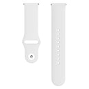 Monochrome Silicone Watch Band For Samsung Galaxy Watch Active 20mm(White)