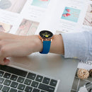 Monochrome Silicone Watch Band For Samsung Galaxy Watch Active 20mm(Rock Cyan)