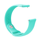Monochrome Silicone Watch Band For Samsung Galaxy Watch Active 20mm(Teal)