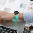 Monochrome Silicone Watch Band For Samsung Galaxy Watch Active 20mm(Teal)