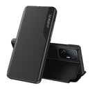 For Xiaomi Mi 11T / 11T Pro Side Display Shockproof Horizontal Flip Leather Case with Holder(Black)