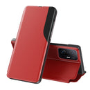 For Xiaomi Mi 11T / 11T Pro Side Display Shockproof Horizontal Flip Leather Case with Holder(Red)