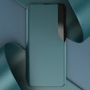 For Xiaomi Mi 11T / 11T Pro Side Display Shockproof Horizontal Flip Leather Case with Holder(Purple)