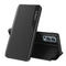 For OnePlus Nord 2 5G Side Display Magnetic Shockproof Horizontal Flip Leather Case with Holder(Black)