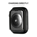 ENKAY Hat-Prince 2 in 1 PC Frame + 9H Tempered Glass Protector Full Coverage Case for Apple Watch Series 7 41mm(Black)
