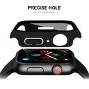 ENKAY Hat-Prince 2 in 1 PC Frame + 9H Tempered Glass Protector Full Coverage Case for Apple Watch Series 7 41mm(White)