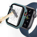 ENKAY Hat-Prince 2 in 1 PC Frame + 9H Tempered Glass Protector Full Coverage Case for Apple Watch Series 7 45mm(Green)