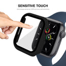 ENKAY Hat-Prince 2 in 1 PC Frame + 9H Tempered Glass Protector Full Coverage Case for Apple Watch Series 7 45mm(Green)