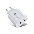 002 40W Dual Port PD USB-C / Type-C Fast Charger for iPhone / iPad Series, EU Plug(White)