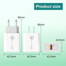 APD-2003 18W QC3.0 Single Port USB Charger with 1m USB to Micro USB Data Cable(EU Plug)