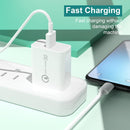 APD-2003 18W QC3.0 Single Port USB Charger with 1m USB to Type-C Data Cable(EU Plug)