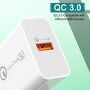 APD-2003 18W QC3.0 Single Port USB Charger with 1m USB to Type-C Data Cable(EU Plug)