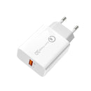 APD-2003 18W QC3.0 Single Port USB Charger with 1m USB to 8 Pin Data Cable(EU Plug)