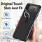 For Samsung Galaxy Z Flip3 5G Litchi Pattern Folding Phone Case with Ring Buckle(Black)