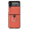 For Samsung Galaxy Z Flip3 5G Litchi Pattern Folding Phone Case with Ring Buckle(Red)