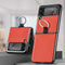 For Samsung Galaxy Z Flip3 5G Litchi Pattern Folding Phone Case with Ring Buckle(Red)