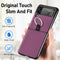 For Samsung Galaxy Z Flip3 5G Litchi Pattern Folding Phone Case with Ring Buckle(Purple)