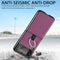 For Samsung Galaxy Z Flip3 5G Litchi Pattern Folding Phone Case with Ring Buckle(Purple)