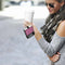 For Samsung Galaxy Z Flip3 5G Litchi Pattern Folding Phone Case with Ring Buckle(Purple)