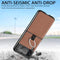 For Samsung Galaxy Z Flip3 5G Litchi Pattern Folding Phone Case with Ring Buckle(Brown)