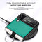 For Samsung Galaxy Z Flip3 5G Litchi Pattern Folding Phone Case with Ring Buckle(Green)
