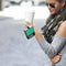 For Samsung Galaxy Z Flip3 5G Litchi Pattern Folding Phone Case with Ring Buckle(Green)