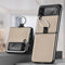 For Samsung Galaxy Z Flip3 5G Litchi Pattern Folding Phone Case with Ring Buckle(Grey)