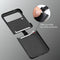 For Samsung Galaxy Z Flip3 5G Litchi Pattern Folding Phone Case with Ring Buckle(Green)