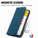 For OPPO Realme C21Y Retro Skin Feel Magnetic Horizontal Flip Leather Case With Holder & Card Slots & Wallet & Photo Frame(Blue)