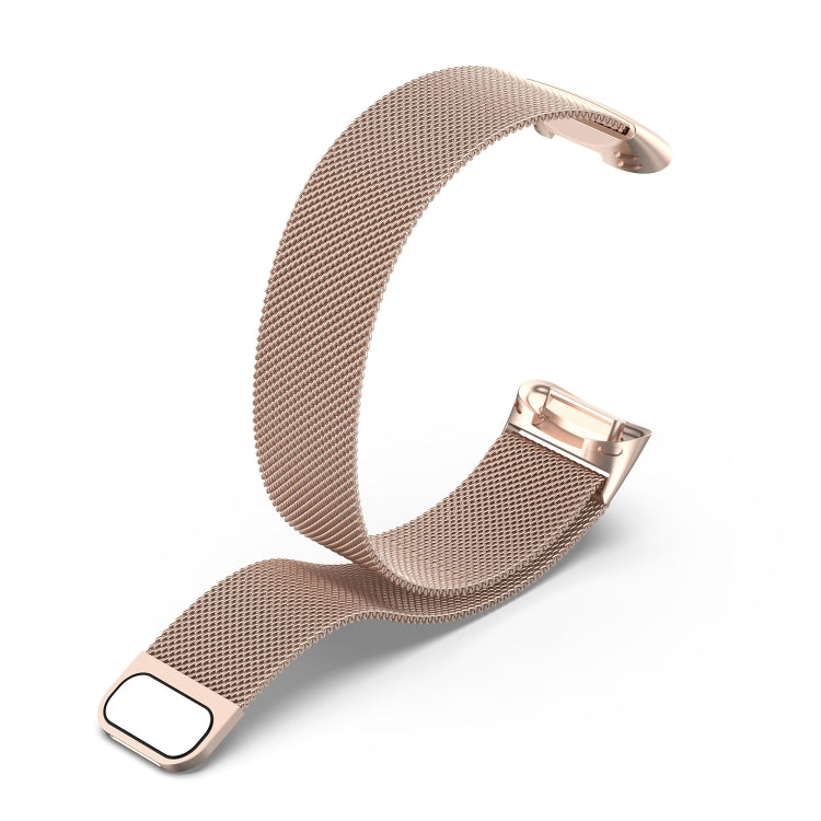 Milano Magnetic Metal Watch Band for Fitbit Charge 5(Champagne Gold)