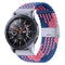 Nylon Braided Metal Buckle Watch Band for Galaxy Watch 4 20mm(Z Blue Pink)
