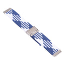 Nylon Braided Metal Buckle Watch Band for Galaxy Watch 4 20mm(Z Blue White)