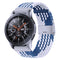 Nylon Braided Metal Buckle Watch Band for Galaxy Watch 4 20mm(Z Blue White)