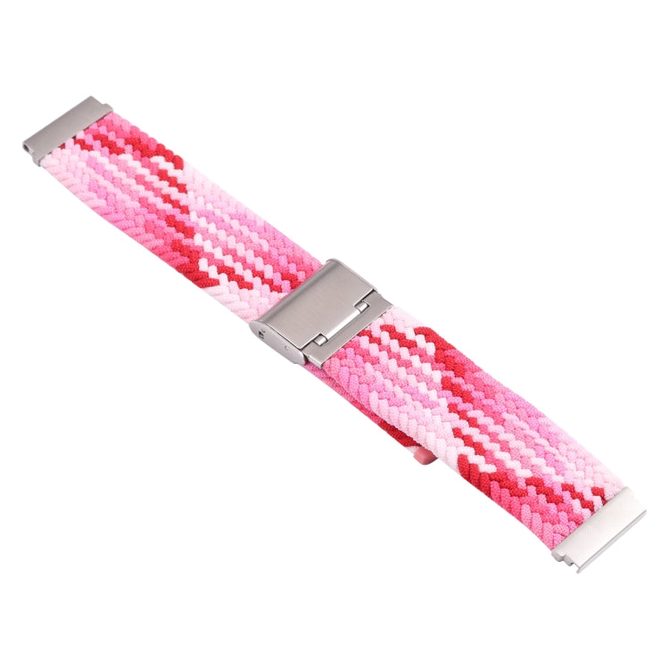 Nylon Braided Metal Buckle Watch Band for Galaxy Watch 4 20mm(Z Red Pink)