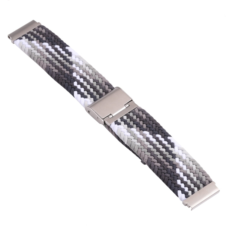 Nylon Braided Metal Buckle Watch Band for Galaxy Watch 4 20mm(Z Black Gray)