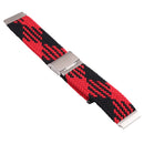 Nylon Braided Metal Buckle Watch Band for Galaxy Watch 4 20mm(Z Black Red)