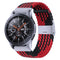 Nylon Braided Metal Buckle Watch Band for Galaxy Watch 4 20mm(Z Black Red)