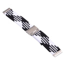 Nylon Braided Metal Buckle Watch Band for Galaxy Watch 4 20mm(Z Black White)