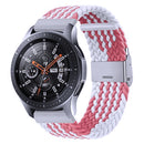 Nylon Braided Metal Buckle Watch Band for Galaxy Watch 4 20mm(Z Pink White)