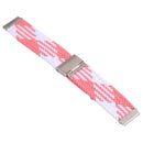 Nylon Braided Metal Buckle Watch Band for Galaxy Watch 4 20mm(Z Pink White)