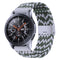 Nylon Braided Metal Buckle Watch Band for Galaxy Watch 4 20mm(W White Green)