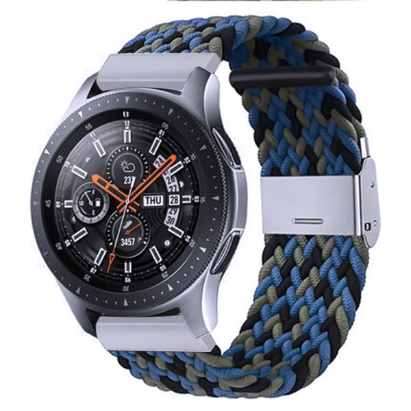 Nylon Braided Metal Buckle Watch Band for Galaxy Watch 4 20mm(W Camouflage)