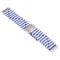 Nylon Braided Metal Buckle Watch Band for Galaxy Watch 4 20mm(W Blue White)