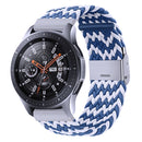 Nylon Braided Metal Buckle Watch Band for Galaxy Watch 4 20mm(W Blue White)