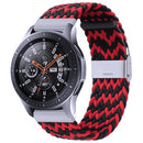 Nylon Braided Metal Buckle Watch Band for Galaxy Watch 4 20mm(W Black Red)