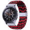 Nylon Braided Metal Buckle Watch Band for Galaxy Watch 4 20mm(W Black Red)